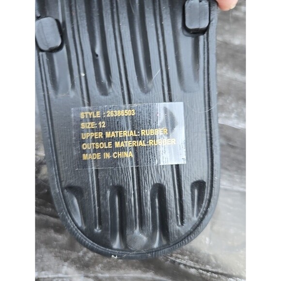 Boys OT Revolution Sandals Slides Black & White Stripes Size 12 - Picture 4 of 5